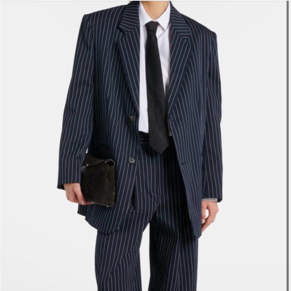 The Frankie Shop Aiden pinstripe twill blazer - Picture 3 of 9